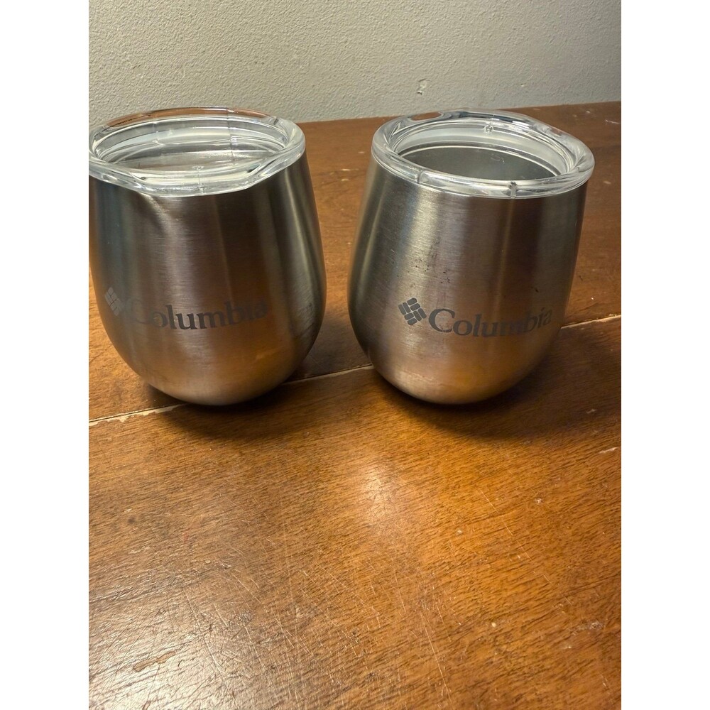 Columbia Stainless Steel Tumblers with Lids (Set of 2)